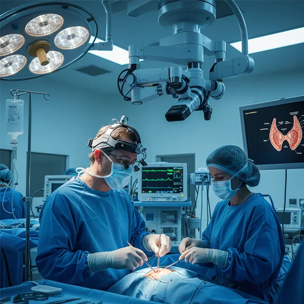 تصویری از عمل جراجی پاراتیروئید